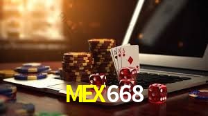 Escena dinámica inspirada en casino con iluminación MEX668, cartas, fichas e íconos de juegos digitales en un espacio moderno de juegos.